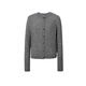 麥檬【重磅絞花75%+羊絨】MM云朵真絲針織開(kāi)衫套頭毛衣25秋冬新款 開(kāi)衫-深灰5GA933925 M