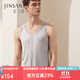 金三塔背心男100%桑蠶絲男士圓領(lǐng)背心1YZM4A501 灰色 L