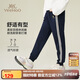 英氏（YEEHOO）兒童褲子男女童長褲中大童裝衛(wèi)褲休閑運(yùn)動(dòng)褲休閑秋裝 藍(lán)色 130