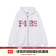 F426【趙露思同款】國潮牌秋季寬松大logo格子貼布繡衛衣 淺花灰 M