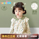 優(yōu)奇女寶寶秋季外出服連體衣周歲洋氣新生嬰兒衣服超萌長袖哈衣爬爬服