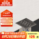 科勒（KOHLER）地漏防臭防蟲防返溢防堵塞不銹鋼川字紋地漏槍灰色33601T方型10cm