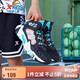特步（XTEP）【風(fēng)影2.0】透氣防滑戶(hù)外籃球鞋 黑/智能藍 35 