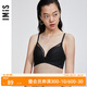 愛美麗IMIS內衣女春夏無鋼圈刺繡小胸聚攏中厚文胸罩 純粹黑400 80A