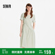 森馬[商場同款]連衣裙女設(shè)計感不規(guī)則2025夏木耳邊中長裙101325114041