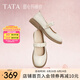 他她（TATA）甜心瑪麗珍鞋女真皮復古小皮鞋女款單鞋2025新款7WX01AQ5 米白 37