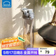 樂(lè )扣樂(lè )扣（LOCK&LOCK）人魚(yú)線(xiàn)塑料運動(dòng)水杯夏天便攜水壺帶刻度提手男女水杯子700ML灰色