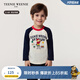 Teenie Weenie Kids小熊童裝25年新款男女寶肩開扣套頭長袖純棉T恤打底衫 象牙白 110 cm