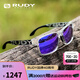 RUDY PROJECT跑步眼鏡越野徒步太陽鏡馬拉松防曬墨鏡沈烏賊同款禮物SPINAIR 57 光澤透明架/鍍膜紫（送鏡盒）