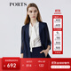 PORTS寶姿春夏新品女裝長袖中長夾克LM8J043MFQ088 丈青 M (6)