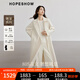 紅袖【甄絨系列】毛呢大衣冬季2024新款女裝高端系帶翻駁領(lǐng)雙面呢外套 本白001 M
