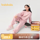 巴拉巴拉童裝兒童長(zhǎng)袖套裝2025新款秋冬裝男女童兩件套運(yùn)動(dòng)休閑簡(jiǎn)約衣服潮 夢(mèng)幻粉60306 160