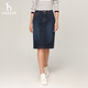 HAZZYS女裝 牛仔半身裙女ABQST0BCX01 藏青色NV 160/72A40