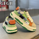 GFGB品牌貝殼頭板鞋男鞋春秋季新款透氣帆布鞋運動(dòng)鞋子男軟底休閑鞋男 綠色 【高端男鞋】 42 【皮鞋碼】
