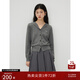 自巧【信風(fēng)開(kāi)衫】小個(gè)子可機洗復古海軍領(lǐng)針織衫女2024春季新款 大象灰 XXS (1碼)