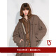 COCOBELLA[miu系高知風(fēng)]威爾士格紋毛呢外套PU立領(lǐng)夾克WL7053 細(xì)格 S