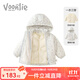 凡獵女童棉服外套冬裝2025新款洋氣嬰兒羽絨服三合一寶寶衣服保暖冬季 藍色花朵 80
