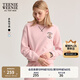 Teenie Weenie小熊女裝衛(wèi)衣2025冬秋新款保暖舒適加絨基礎(chǔ)圓領(lǐng)上衣 淺粉色 M