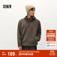 森馬衛衣男冬搖粒絨半開(kāi)襟連帽情侶裝小寬松休閑打底上衣101724116214
