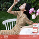 玖姿（JUZUI）商場(chǎng)同款雪紡連衣裙女裝夏款波點(diǎn)裙子JWCX50034 花土黃 S