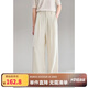 ELLE KIDS夏季女童度假風(fēng)連腰垂感長(cháng)褲無(wú)痕腰頭松弛直筒褲休閑長(cháng)褲