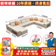 歐蒂家居沙發(fā)客廳2025新款現代簡(jiǎn)約輕奢科技布藝沙發(fā)實(shí)木沙發(fā)大小戶(hù)型家具 六件套+茶幾電視柜(配4小凳子) 【彈簧乳膠+松木框】加厚貓抓布