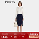 PORTS寶姿年秋冬新品女裝半身裙ALL9S003NWQ088 NAVY M (6)