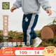 拉比鋪棉兒童褲子?jì)雰菏诒ＥL(zhǎng)褲25秋冬新款男女童裝寶寶拼接休閑褲 深藍(lán)色 110 cm