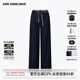 ANN ANDELMAN【明星同款】官方直營(yíng)直筒松緊腰拼接條紋休閑西褲 藍色 M