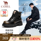 駱駝（CAMEL）【王俊凱同款】王者鎧甲馬丁靴男復(fù)古時(shí)尚戶外運(yùn)動(dòng)男鞋百搭工裝靴 G14W076601 夜黑色男 42