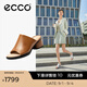 愛步愛步（ECCO）增高涼鞋 夏季粗跟涼拖 雕塑奢華222783 淺棕色22278301291 36