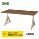 宜家（IKEA）IDASEN伊朵森可升降辦公桌家用電腦桌書(shū)桌學(xué)習桌電競桌 褐色/米黃色160x80cm