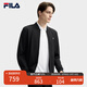 FILA 斐樂(lè )官方男裝梭織外套2025夏新款商務(wù)休閑簡(jiǎn)約基礎防曬夾克 正黑色-BK XL 180/100A/XL