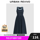 UR2025夏季新款女裝拼接假兩件撞色無(wú)袖連衣裙UWM750057
