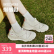 斯凱奇（Skechers）女鞋秋季一腳蹬懶懶鞋運動(dòng)鞋跳繩鞋厚底增高舒適休閑鞋子117310 乳白色/OFWT 38