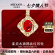 ?？ㄒ?8金k項(xiàng)鏈女鉆石項(xiàng)鏈高檔奢華紅色寶石情人節(jié)生日禮物 50分 紅寶石項(xiàng)鏈(含寶石)