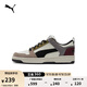 彪馬（PUMA）男女同款經(jīng)典休閑透氣復古百搭潮流板鞋 REBOUND 370539 米白色-黑色-紫紅色-07 42