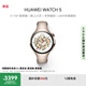 HUAWEI WATCH 5 42mm高端款爍金色904L不銹鋼表殼晨曦金鈦金屬表帶首創(chuàng  )X-TAP智感窗鴻蒙腕上小藝eSIM通信