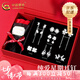 中國(guó)黃金（CHINA GOLD）銀星期耳釘女一周耳飾套裝純銀耳環(huán)送七夕情人節(jié)禮物送女朋友老婆 【浪漫純愛(ài)】一周星期耳釘-送女友