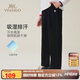 英氏（YEEHOO）男童褲子兒童長(cháng)褲中大童裝運動(dòng)褲秋季吸濕排汗休閑衛褲 黑色 165