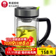 希諾（HEENOOR）玻璃杯帶把手柄雙層防燙帶濾網(wǎng)辦公室泡茶杯便攜家用寬口水杯男士 熱賣(mài)款-帶濾網(wǎng)-9320- 290ml