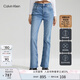 Calvin KleinJeans四季款女士潮流復(fù)古洗水微彈ck高腰合體微喇牛仔褲J223285 高腰合體靴型版-牛仔淺藍(lán)-1AA 28 160/70A（2.1尺）70CM