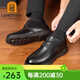 老人頭（LAORENTOU）男靴冬季商務(wù)休閑鞋頭層牛皮防滑耐磨雪地靴加絨保暖棉靴子男 黑色 43