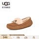 UGG秋季女士時(shí)尚舒適平底圓頭溢毛邊飾休閑便鞋樂福鞋1166754 CHE | 栗色 37