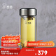 希諾（HEENOOR）抗菌玻璃杯雙層防燙透明水杯男士高檔泡茶杯子X(jué)N-1927本色 410mL
