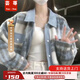 蕓蕁外套女2025新款小個(gè)子感女生春秋季外套小香風(fēng)氣質(zhì)顯瘦格紋毛呢夾 天藍色 天藍色夾克毛呢 M
