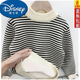 迪士尼（Disney）男童毛衣套頭加絨秋冬款中大童洋氣女孩兒童一體絨條紋針織打底衫 白色條紋一體 120碼【建議身高110厘米左右】