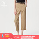 哈吉斯（HAZZYS）女裝 2025春季新款女士純色時尚通勤休閑褲女ATDSP0CAP34 米色BI 36 (155/68A 36)