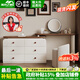 美木之家中古風(fēng)實(shí)木梳妝臺斗柜一體臥室簡(jiǎn)約床尾柜化妝桌儲物收納柜 1.2米妝臺+1.2米斗柜 E0實(shí)木板+實(shí)木拉手+原創(chuàng  )設計
