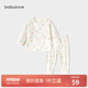 babylove寶寶內衣套裝春秋季秋衣秋褲寶寶兒童家居服睡衣打底秋裝 花團錦簇 90 cm